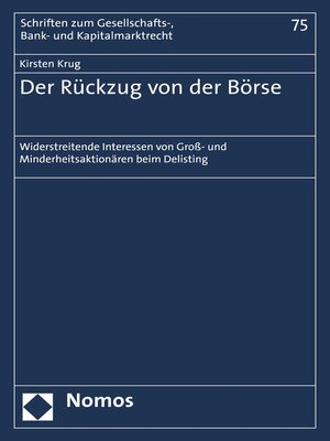 cover image of Der Rückzug von der Börse
